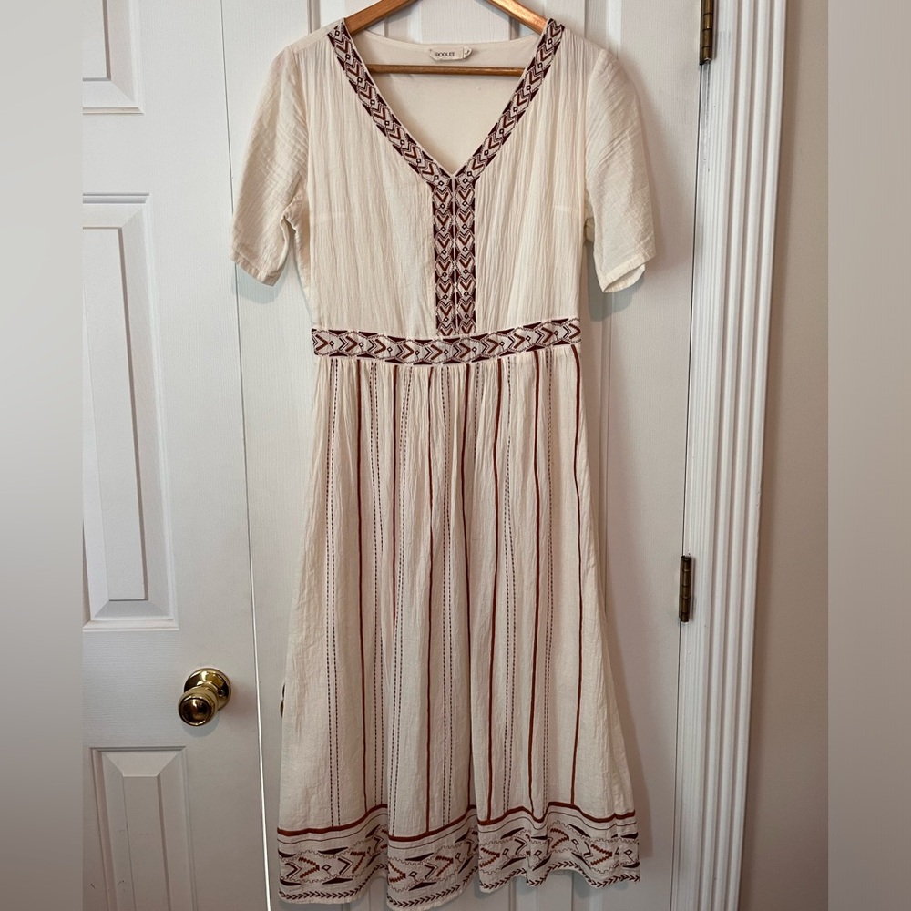 Roolee Small Cream Cotton Dress